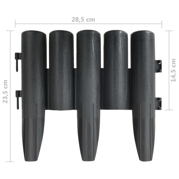 Rabattkanter 36 st antracit 10 mm PP