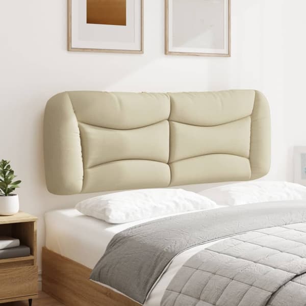 Headboard Cushion "Hvar" Cream 140 cm Fabric