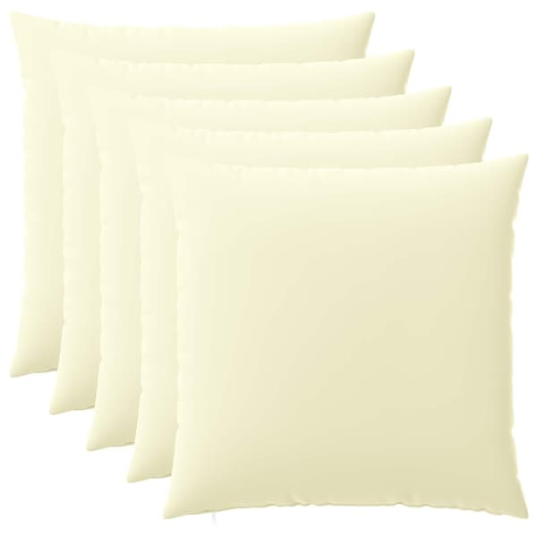 Kuddöverdrag 6 st HEERLEN Gräddvit 80 x 80 cm Polyester