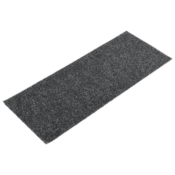 Trappmattor självhäftande 15 st 60x25 cm mörkgrå rektangulära