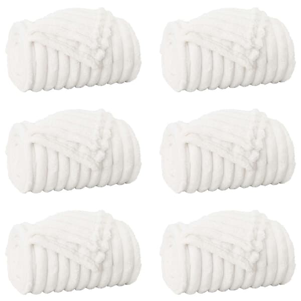 Filtar 6 pcs Vit 150 x 130 cm Fleece