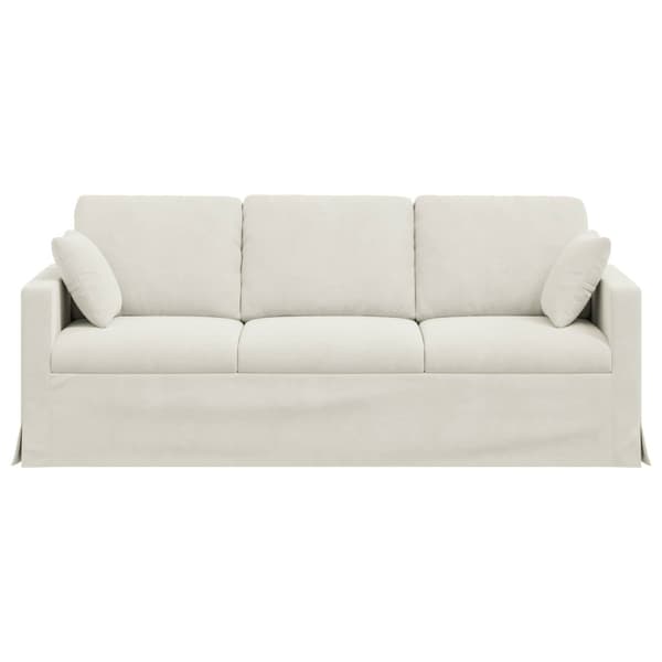 Soffa Kräm 198 x 78 x 80 cm Sammet