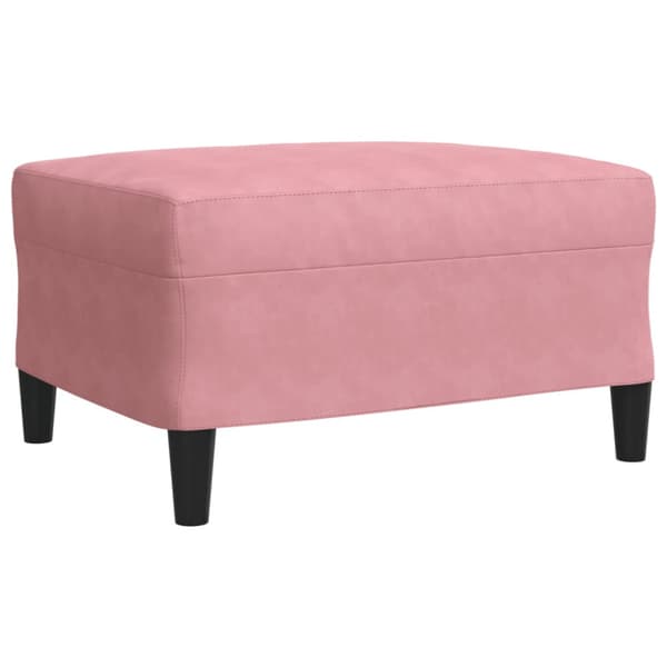 Soffgrupp med dynor 4 delar rosa sammet