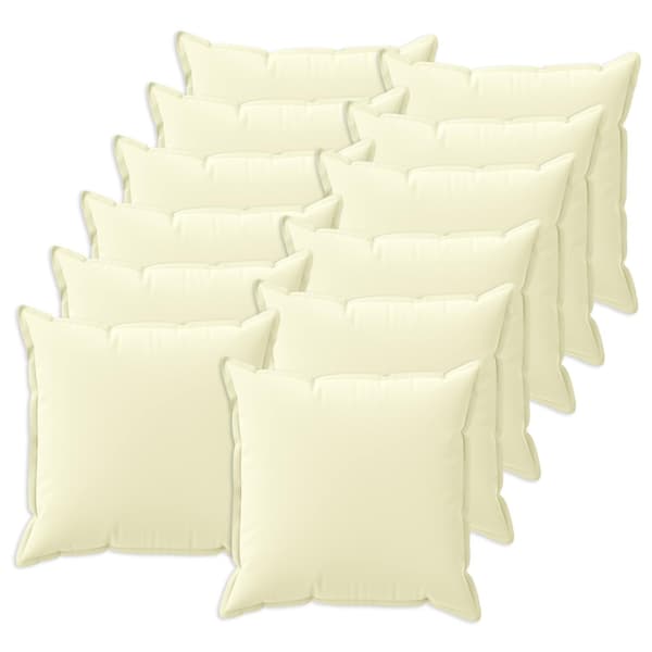 Kuddöverdrag 12 st HOUTEN Gräddvit 50 x 50 cm Polyester