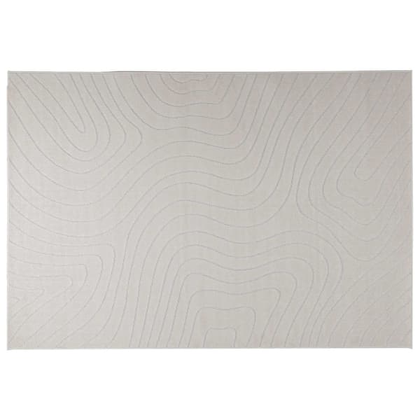Områdesmattor Rektangulär PALMERAS Kräm 230 x 160 cm Polyester