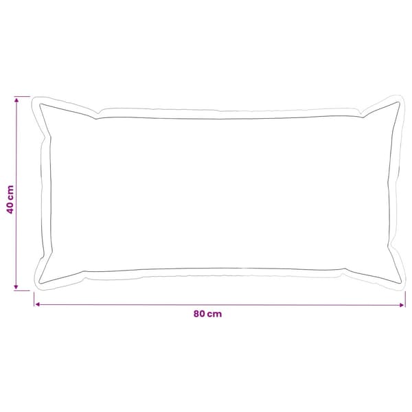 Kuddöverdrag 12 st HOUTEN Vinröd 40 x 80 cm Polyester