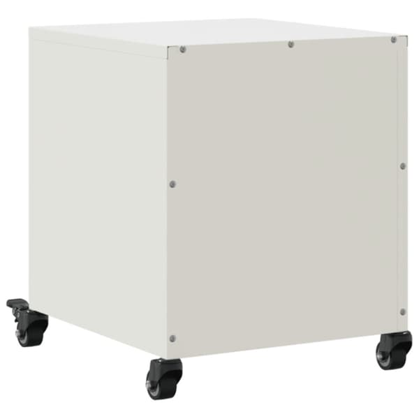 Sängbord vit 36x39x43,5 cm stål