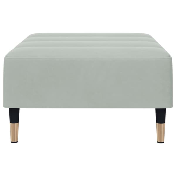 Fotpall Ljusgrå 77x55x31 cm sammet