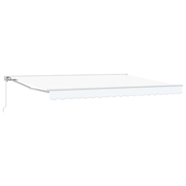 Manuell Utdragbar Markis Vit 4,5 × 3,5 m