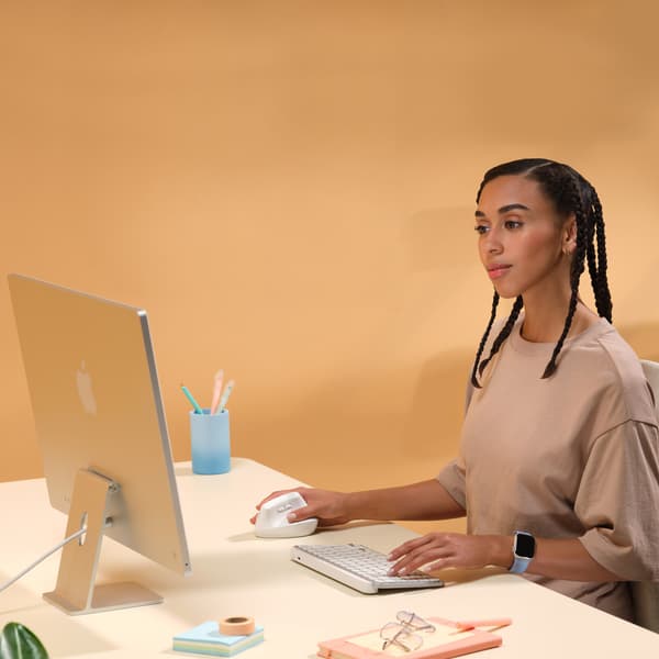 Logitech Lift for Mac datormöss högerhand Trådlös RF + Bluetooth Optisk 4000 DPI