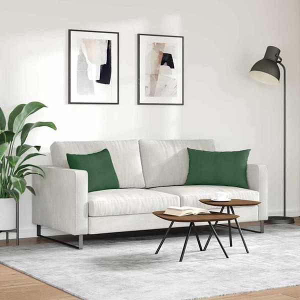 Sofakuddar 2 pcs Mörkgrön 60 x 40 cm Kordread tyg