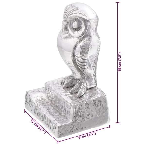 Bokstöd 2 pcs Silver 12 x 9 x 19 cm Aluminium