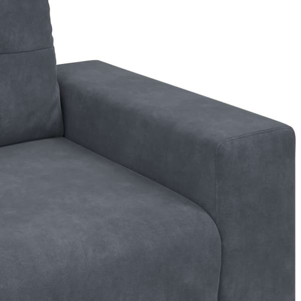 Loveseat soffa mörkgrå 160x77x82 cm sammet