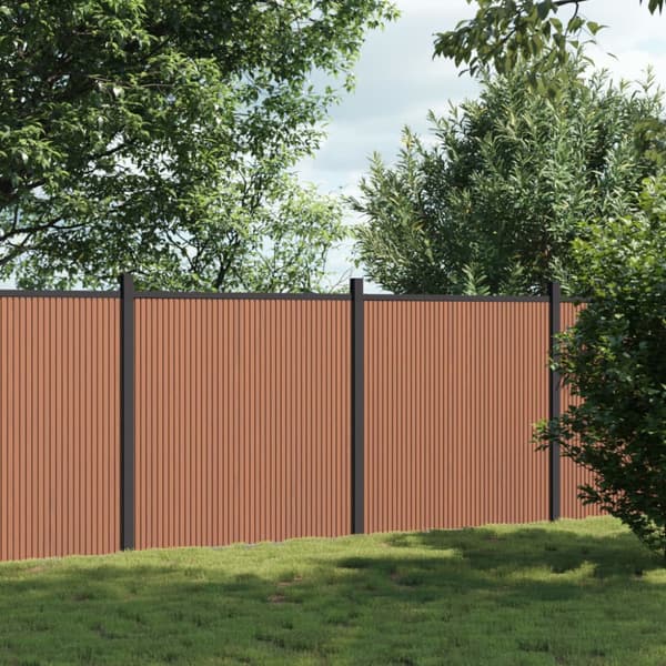 Staketpanel brun 353x186 cm WPC