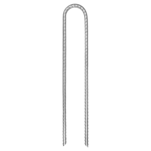 Tältpinnar 12 st U-formade 30 cm Ø7 mm galvaniserat stål