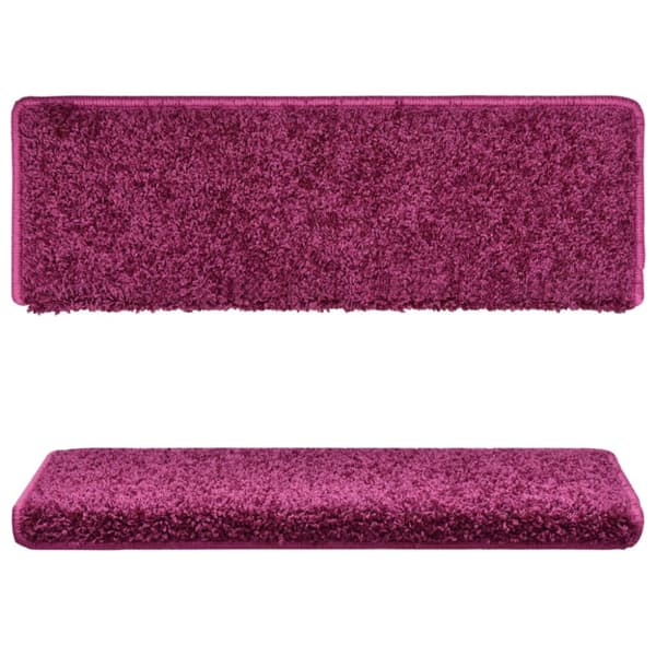 Trappmattor 15 st 65x21x4 cm violett rektangulär kant