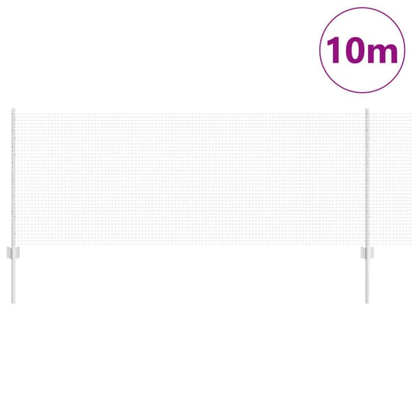 Stängsel med stolpe Silver 0,8 x 10 m Stål