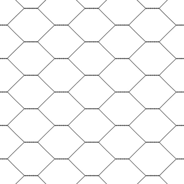 Hexagonstängsel Grå 0,6 x 10 m PVC