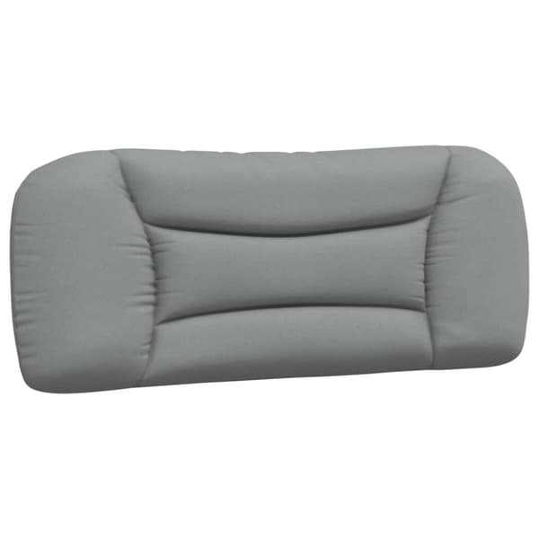 Bed Frame without Mattress "Hvar" Light Grey 100x200 cm Fabric