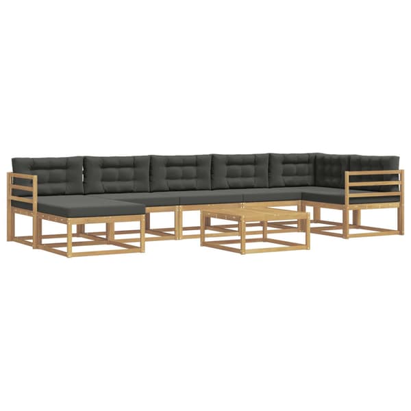Utomhussoffset 8 pcs Vit och antracit