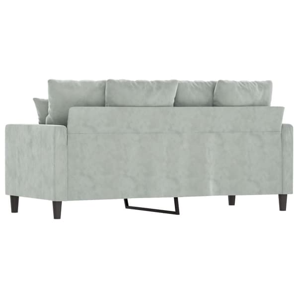 2-sitssoffa ljusgrå 140 cm sammet