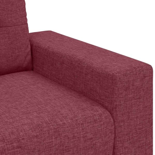 Tvåsitssoffa vinröd 180x77x82 cm tyg