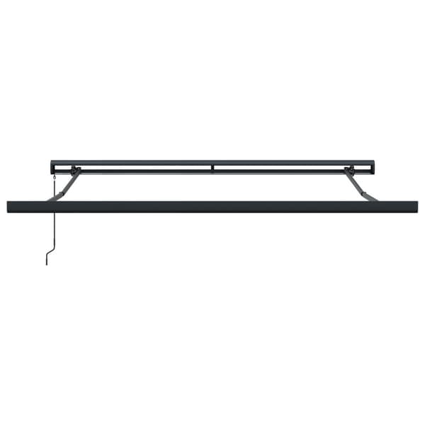 Utfällbar markis Vit 350 x 250 cm Tyg och Metall