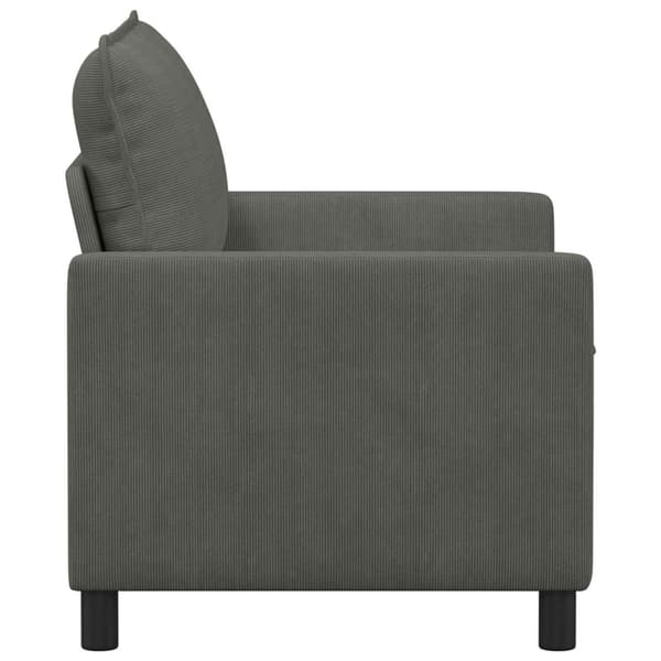 Soffa Mörkgrå 126 x 81 x 87,5 cm Tyg