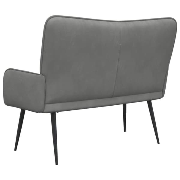 Tvåsitssoffa Mörkgrå 115 x 61 x 87 cm Sammet