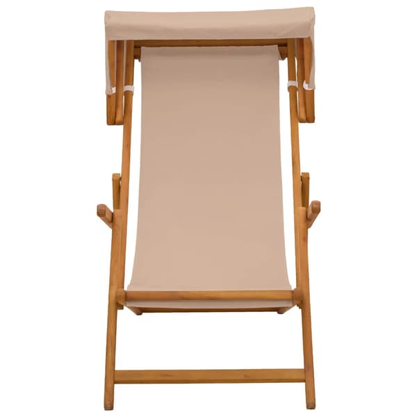 Deck Chair 3 Position Massiv Eukalyptus Trä Taupe