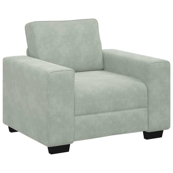 Soffstol ljusgrå 100x77x82 cm sammet