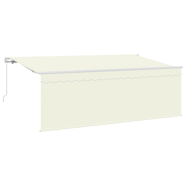 Utfällbar markis Kräm 400 x 200 cm Polyester och aluminium