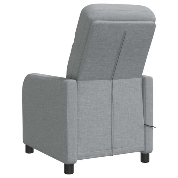 Massagefåtölj Ljusgrå Tyg