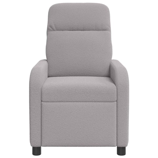 Recliner Ljusgrå Bouclé