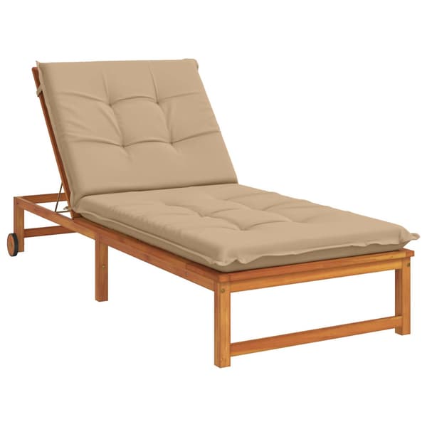 Solstol Kudde GEMERT 100% Polyester Sand 190 x 70 x 9 cm