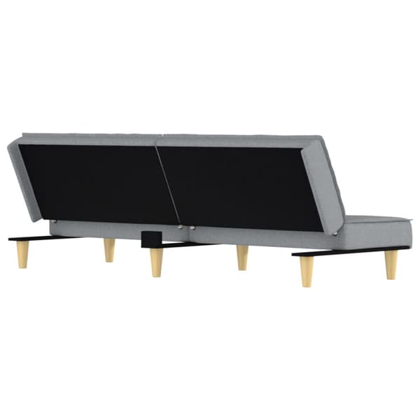 Bäddsoffa ljusgrå tyg