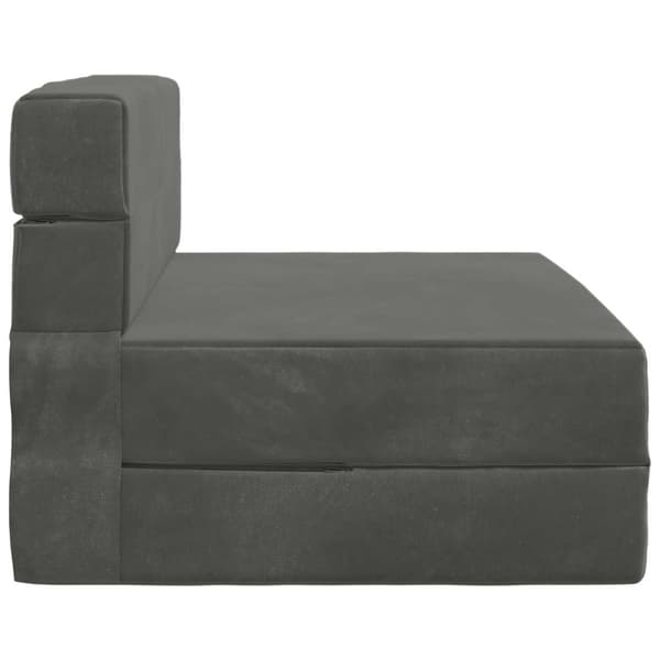 Fällbar Soffbed Mörkgrå 70 x 72 x 60 cm Tyg