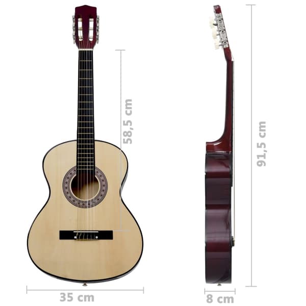Gitarr för nybörjare 8 delar klassisk 3/4 36"