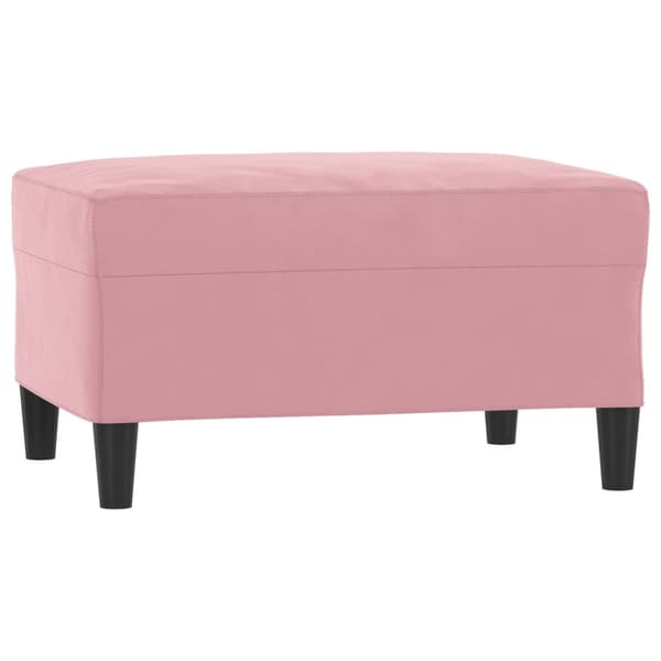 Soffgrupp med dynor 4 delar rosa sammet
