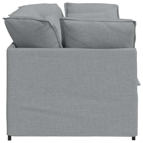 Modulsoffa med dynor i tyg ljusgrå