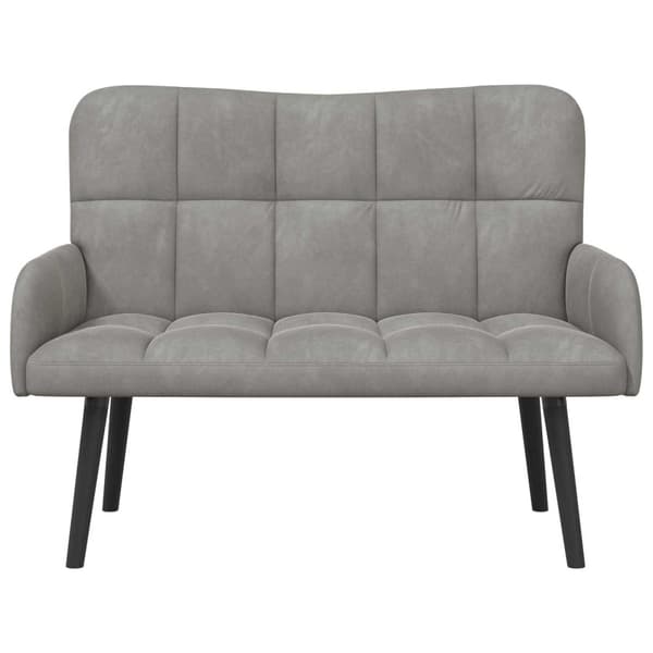 Tvåsitssoffa Ljusgrå 115 x 61 x 87 cm Sammet