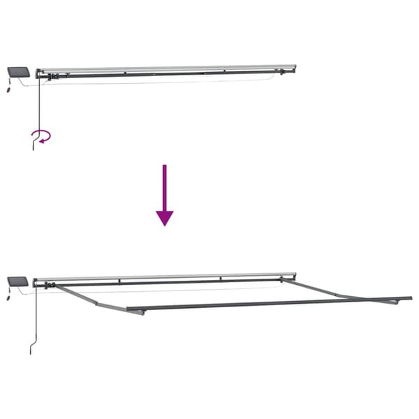 Utfällbar markis Flerfärgsdesign 450 ×350 cm tyg