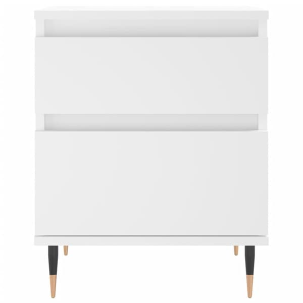 Sängbord vit 40x35x50 cm konstruerat trä