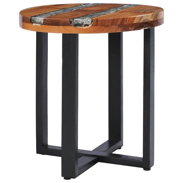 Soffbord 40x45 cm massiv teak och polyresin