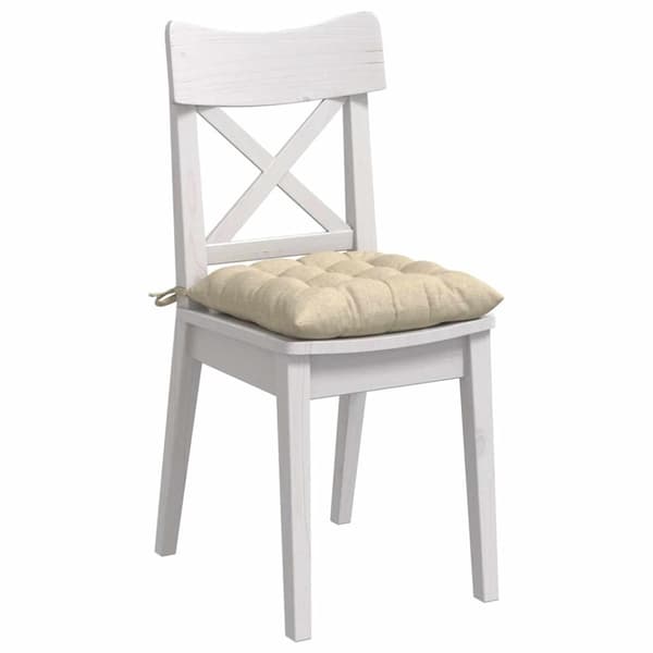 Sittkuddar 4 pcs Kräm 40 x 40 x 6 cm tyg