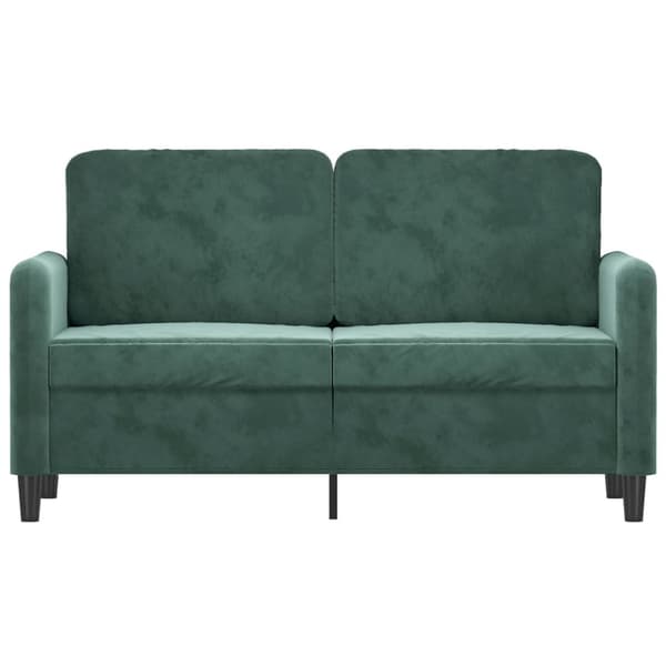 Soffa 2-sits mörkgrön 120 cm sammet