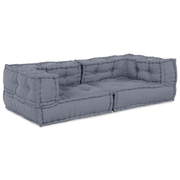 Modulsofa enhet 3 pcs Grå 140 x 70 x 36 cm Tyg