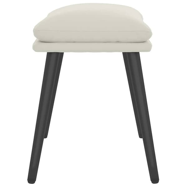 Fotpall gräddvit 45x29,5x35 cm sammet