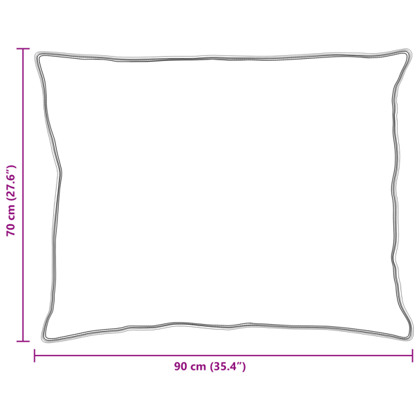 Kudde med kudde 2 pcs Vit 70 x 90 cm Bomull