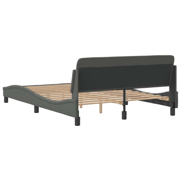 Bed Frame "Dover" Dark Grey 137x190 cm Fabric